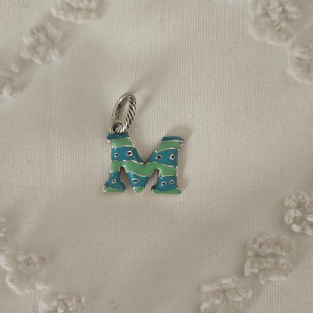 Brighton Collectables Turquoise Letter M Charm